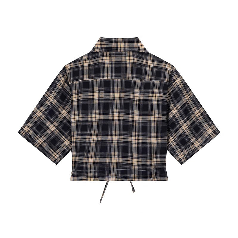 英吉利格子柄ショートシャツ