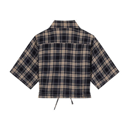 英吉利格子柄ショートシャツ