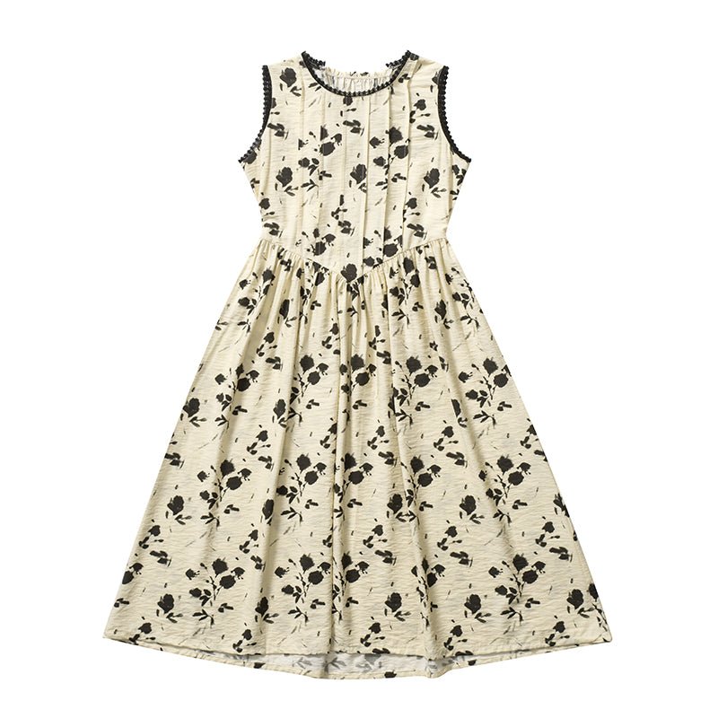 Japanese style lace round neck sleeveless dress Japanese style lace round neck sleeveless dress