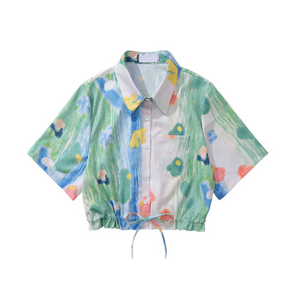 お絵描きの森のショートシャツ