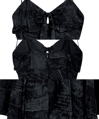 Black Girl Logo Print Mini Camisole Dress – remulia