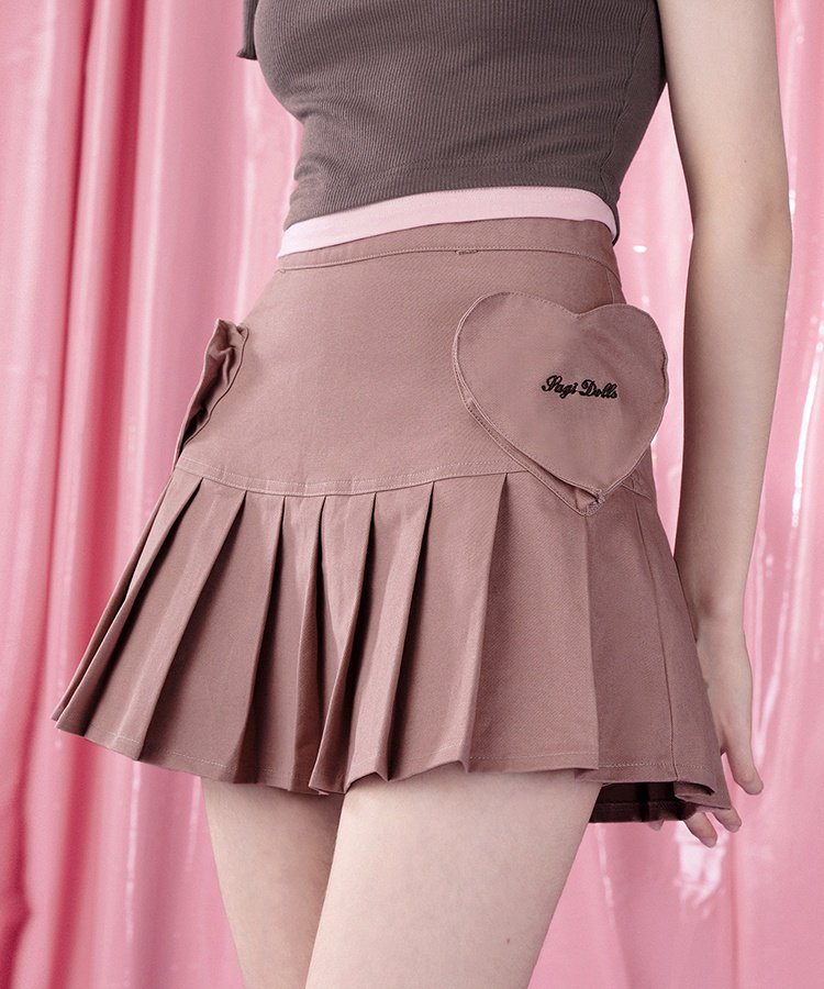 Lovely Girl Heart Pocket Miniskirt – remulia