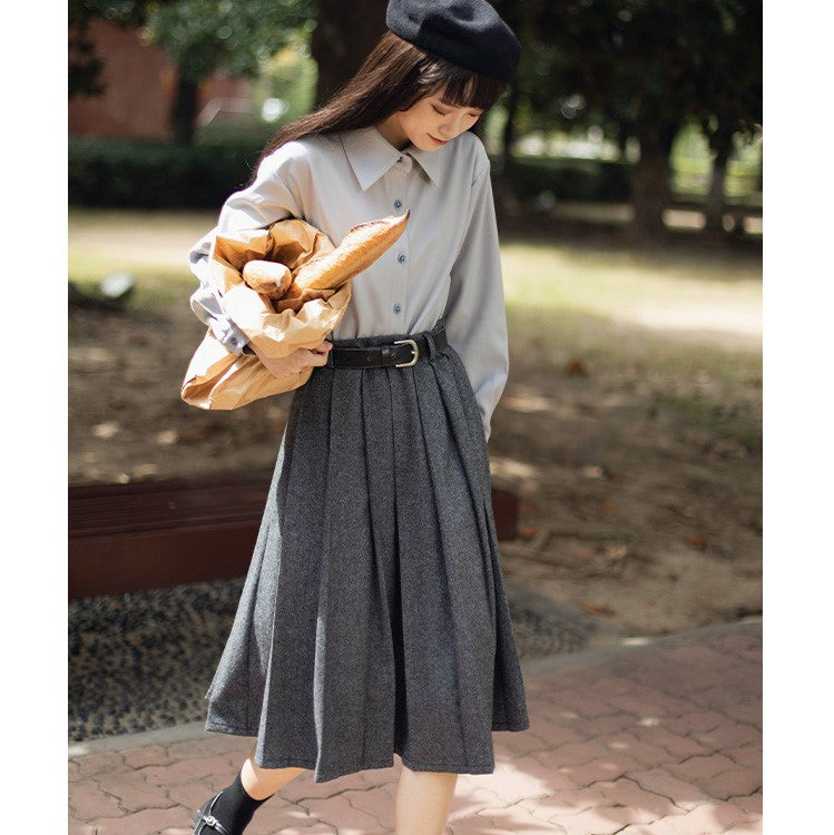 French girl's pleated skirt