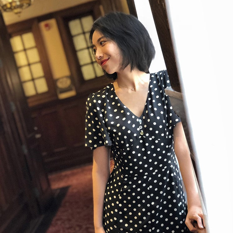 western classic polka dot dress – remulia western classic polka dot dress – remulia