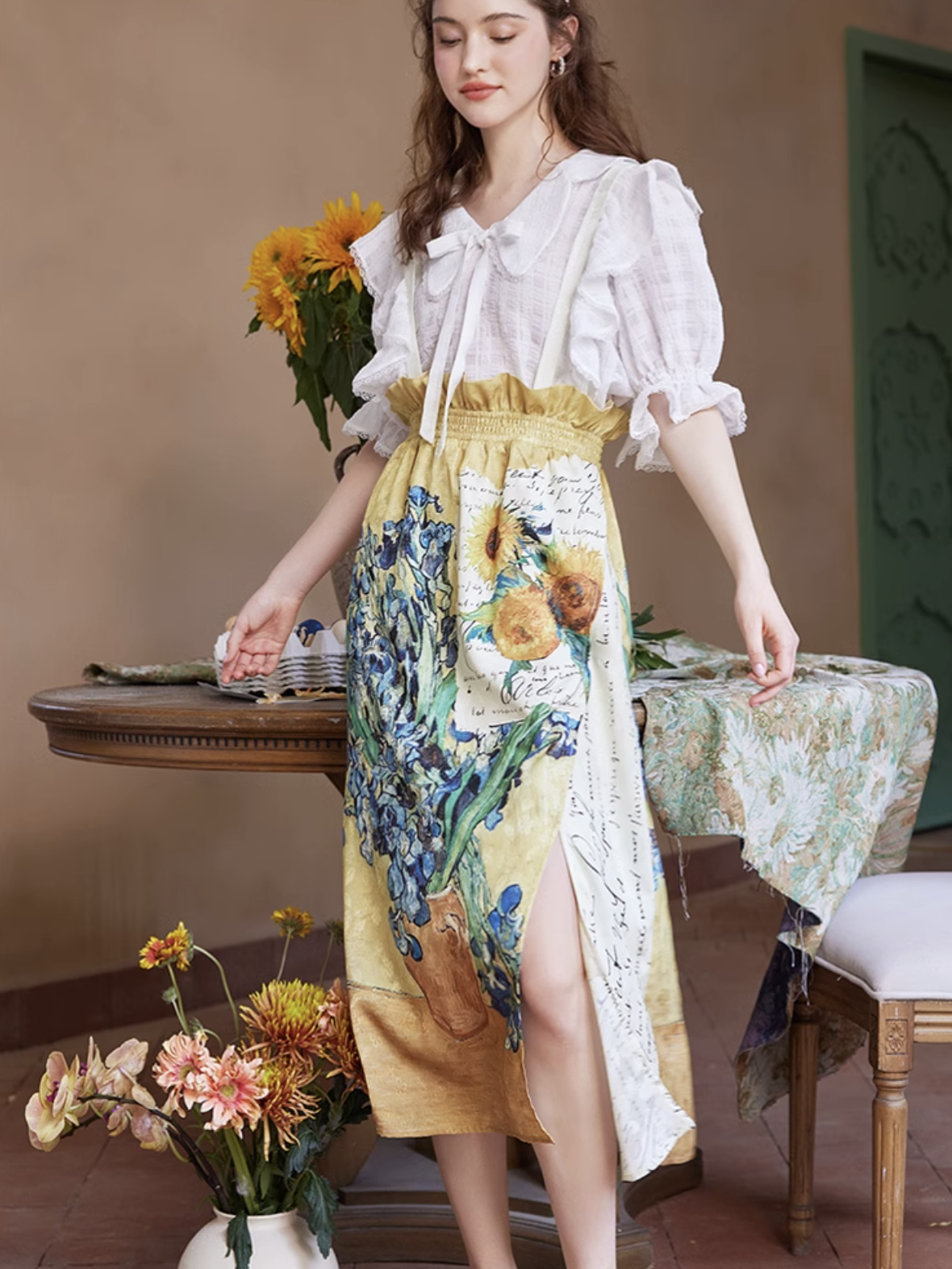 Iris flower store skirt