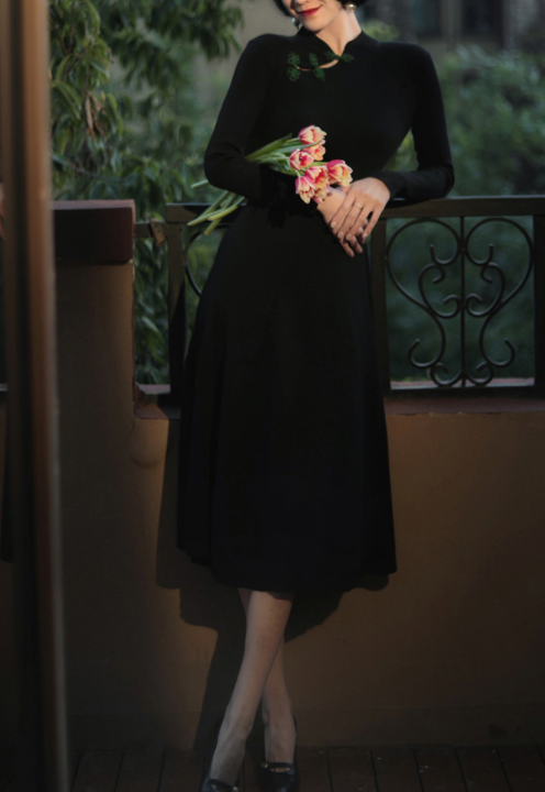 Chinese Knit One Piece for Court Ladies (A Line Type) remulia Chinese Knit One Piece for Court Ladies (A Line Type) remulia