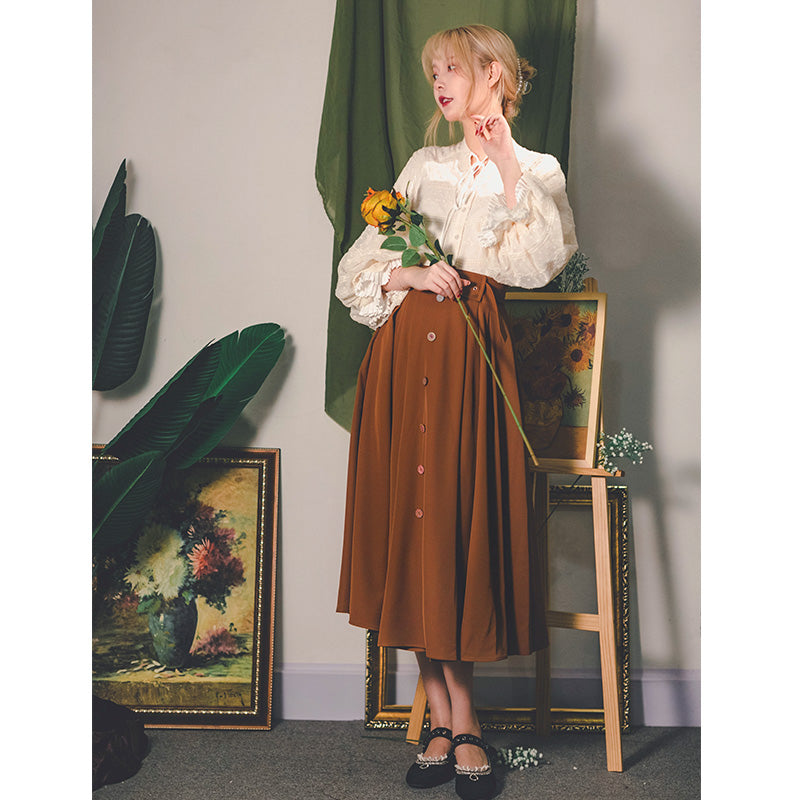 france vintage flower skirt.