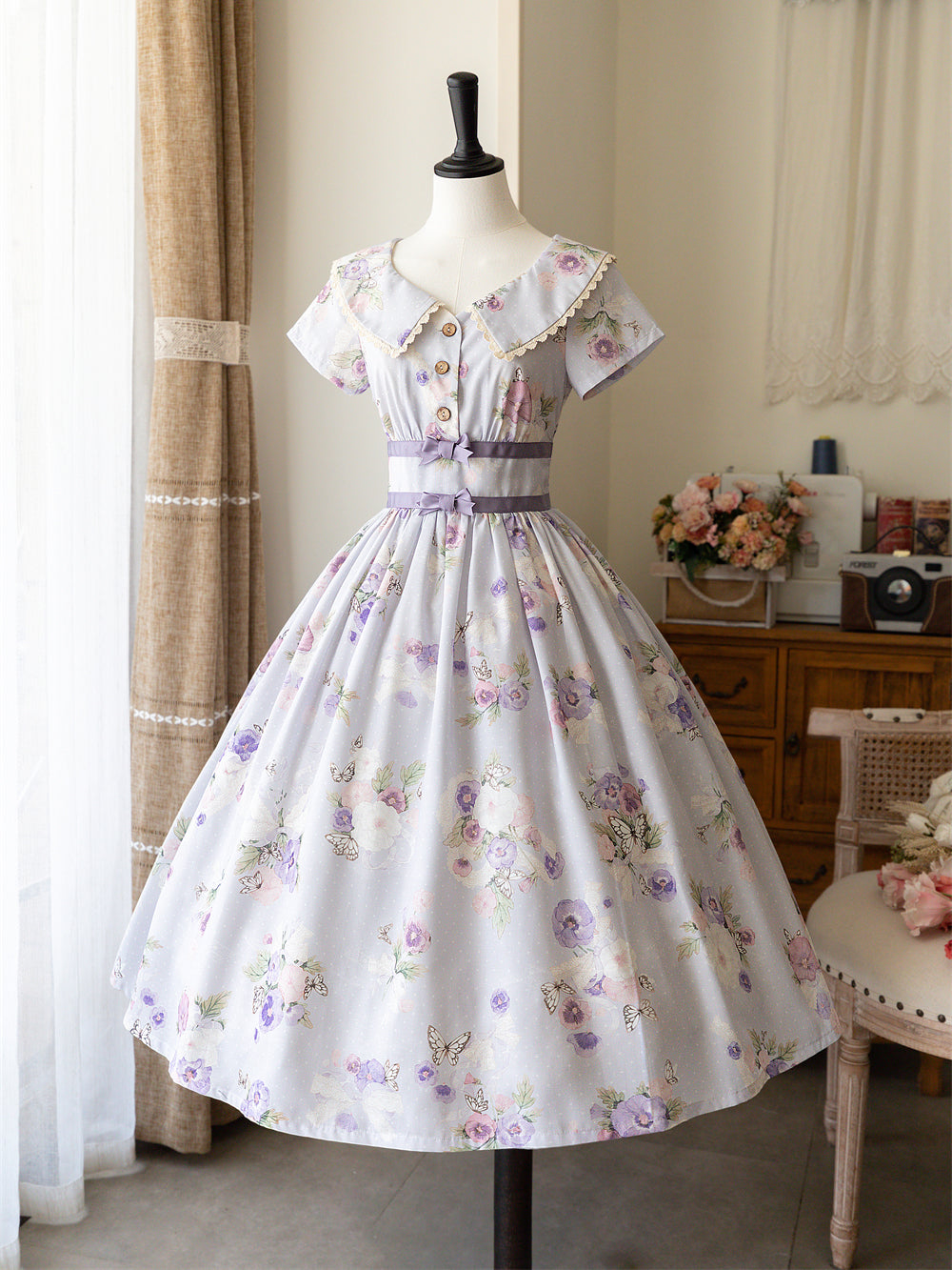 violet and butterfly watercolor corset dress (light purple) remulia violet and butterfly watercolor corset dress (light purple) remulia