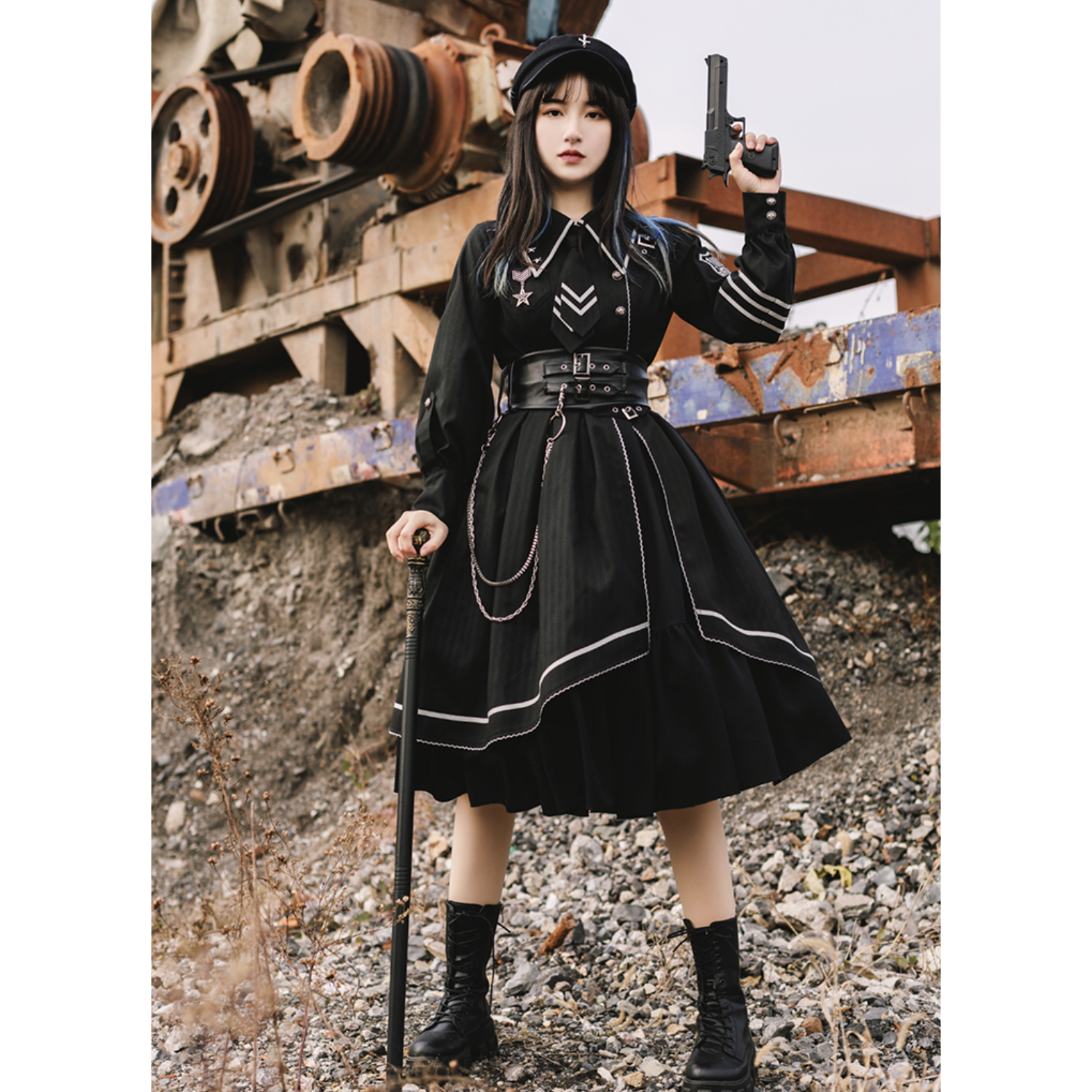 Black Alchemy Gothic Dress and Gothic Cape – remulia Black Alchemy Gothic Dress and Gothic Cape – remulia