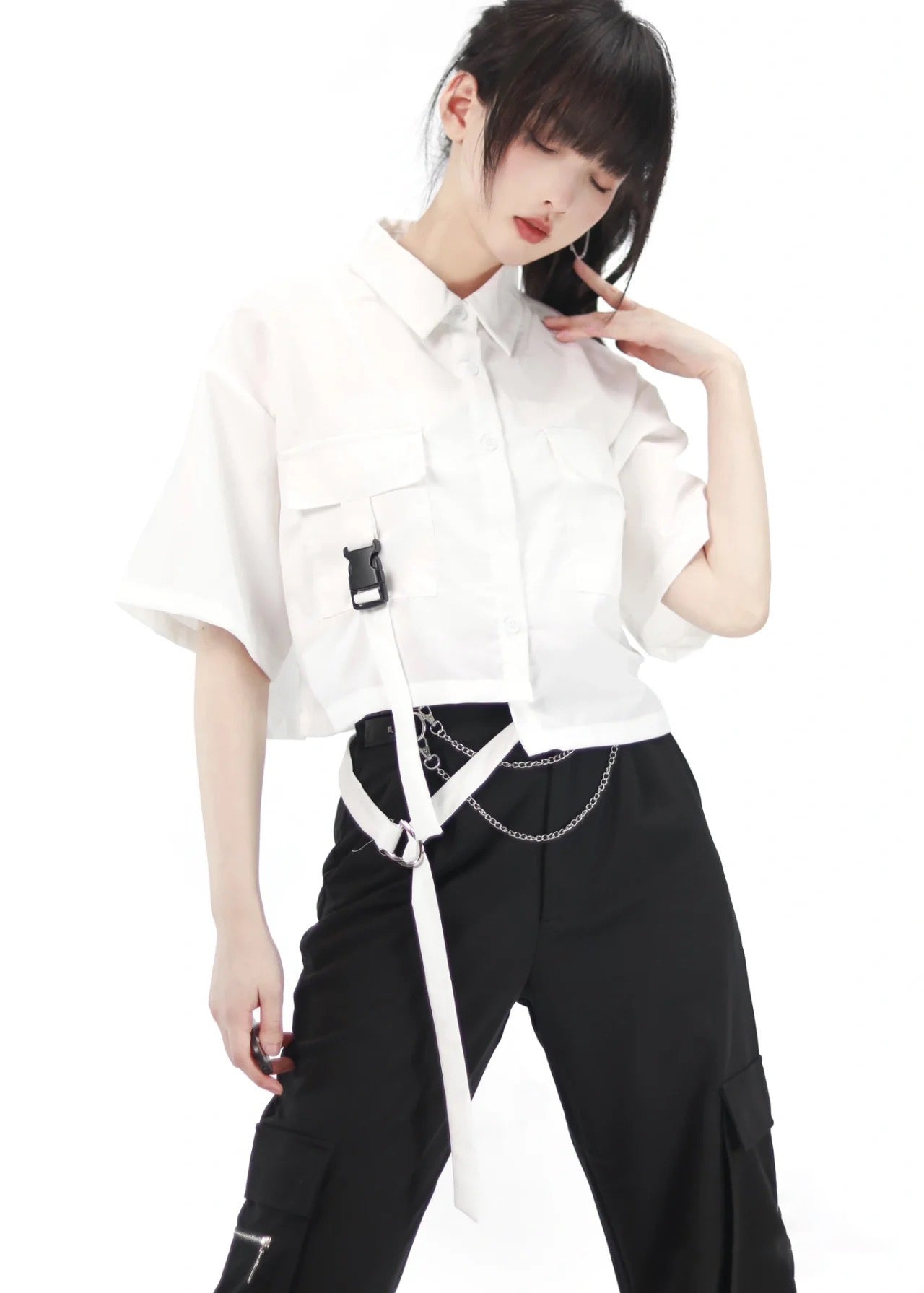 Black and White Work Shirt and Casual Work Pants