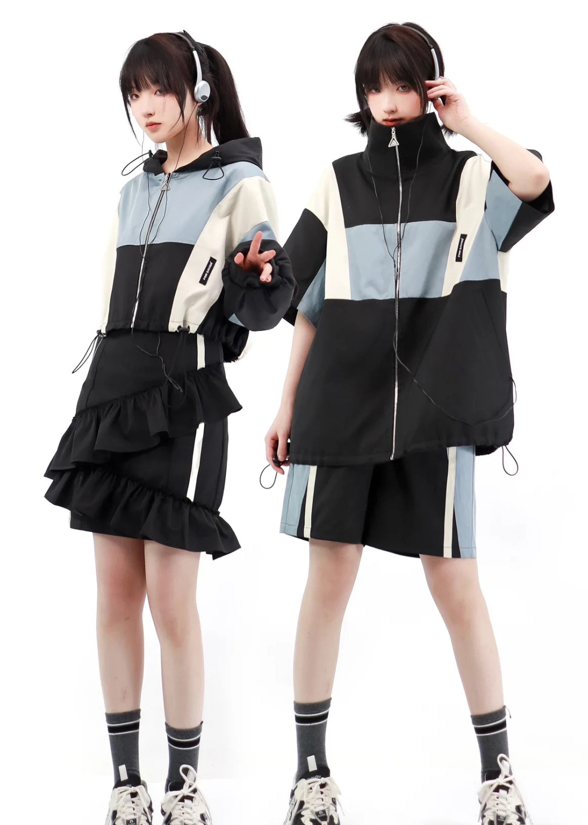 Sporty Mountain Jacket and Casual Half Pants and Half Skirt