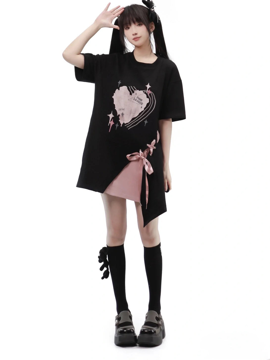 Maiden in love T-shirt, Long pants, Short top and Short Culotte