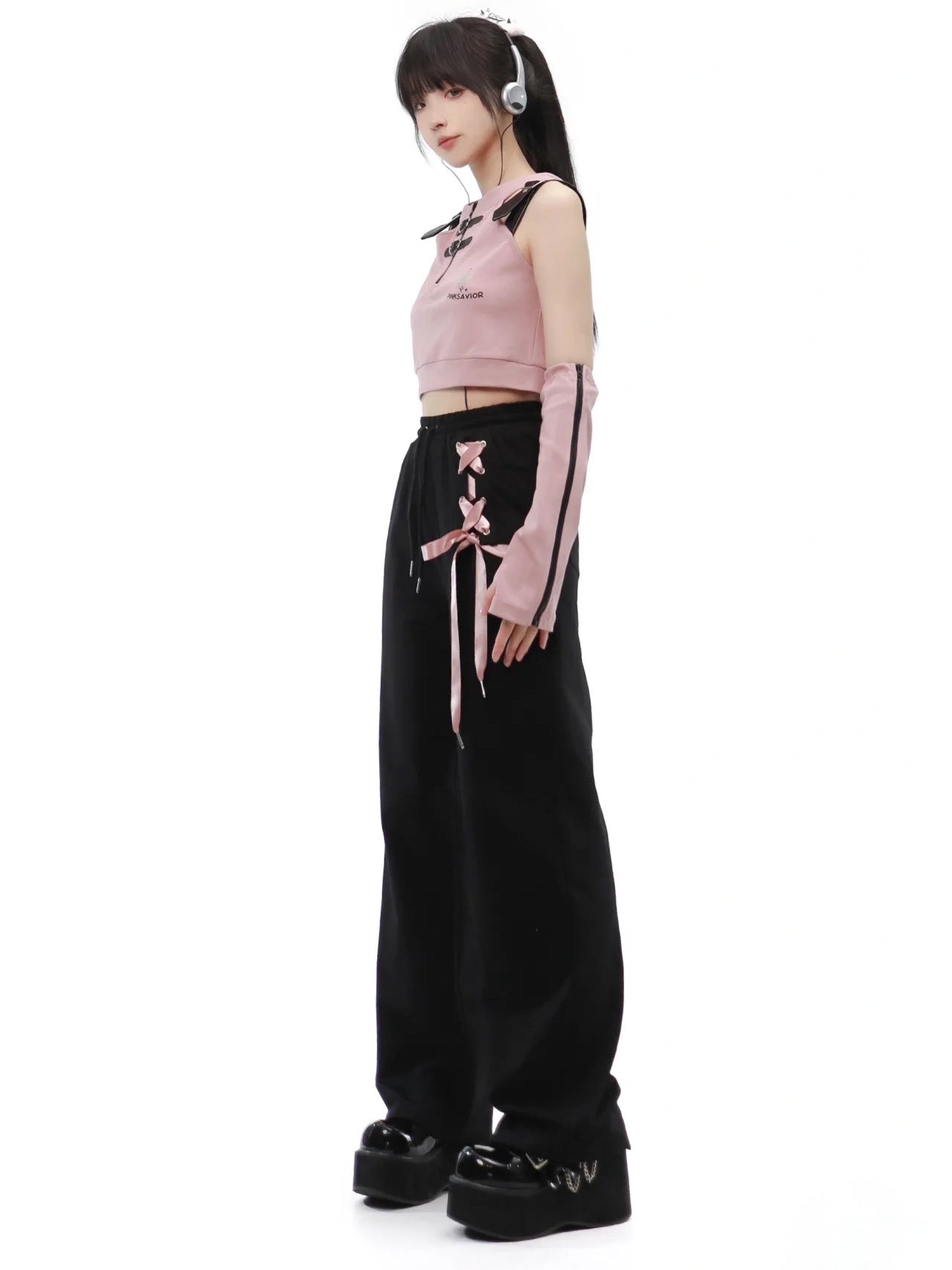Maiden in love T-shirt, Long pants, Short top and Short Culotte