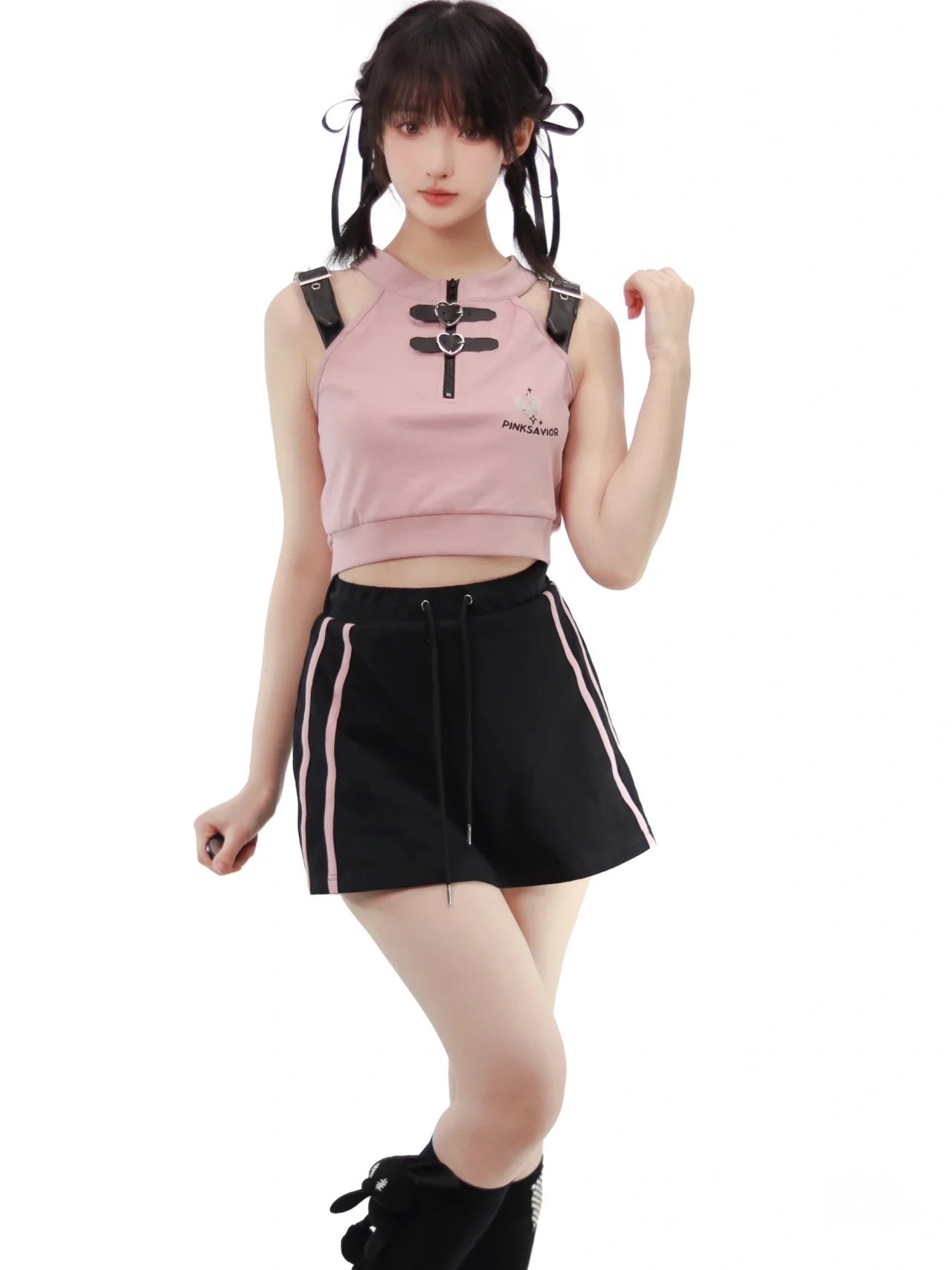 Maiden in love T-shirt, Long pants, Short top and Short Culotte