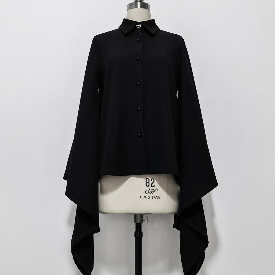 漆黒の振袖ブラウス