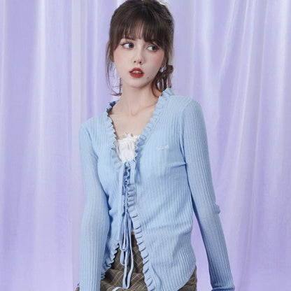Ballet style pure desire baby blue cardigan