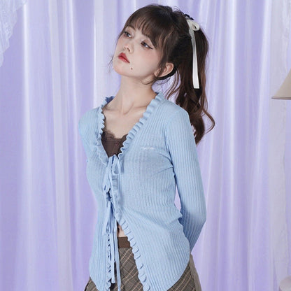 Ballet style pure desire baby blue cardigan