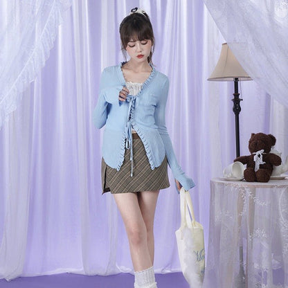 Ballet style pure desire baby blue cardigan