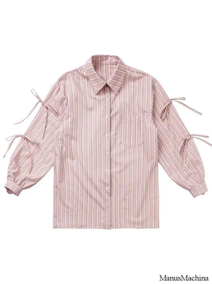 Casual Pink Striped Shirt