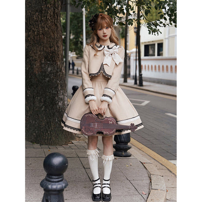 英国少女の文学ジャンパースカートとショートジャケット