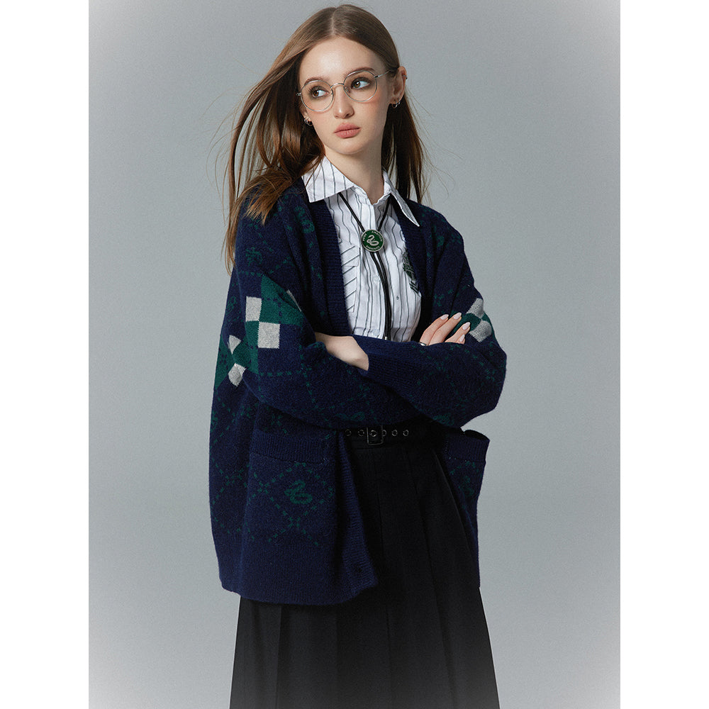 wizard school plaid knit cardigan（予約商品：30日以内に発送