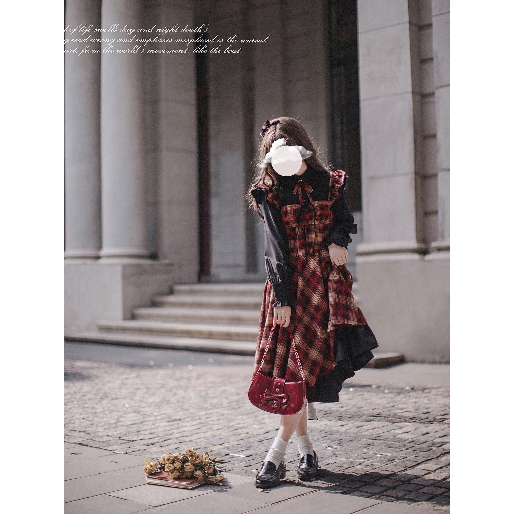 british retro tartan dress Vintage Remake 70s Tartan Swing Dress Customize Size I Retro Fairy