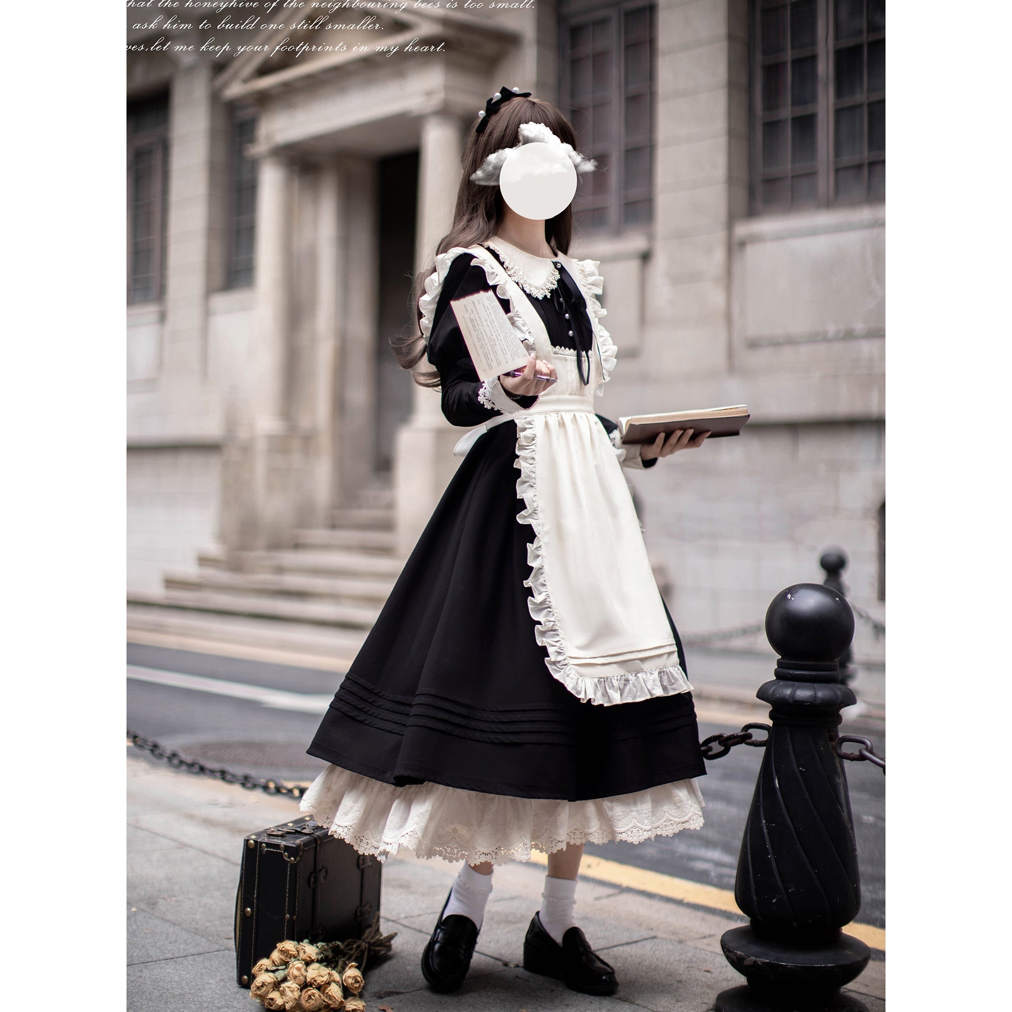 Delivery maid's classic dress and apron