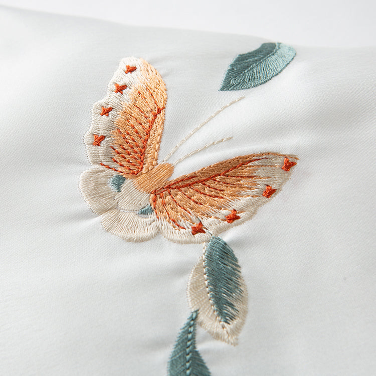 花鳥画の刺繍チャイナボアジャケット
