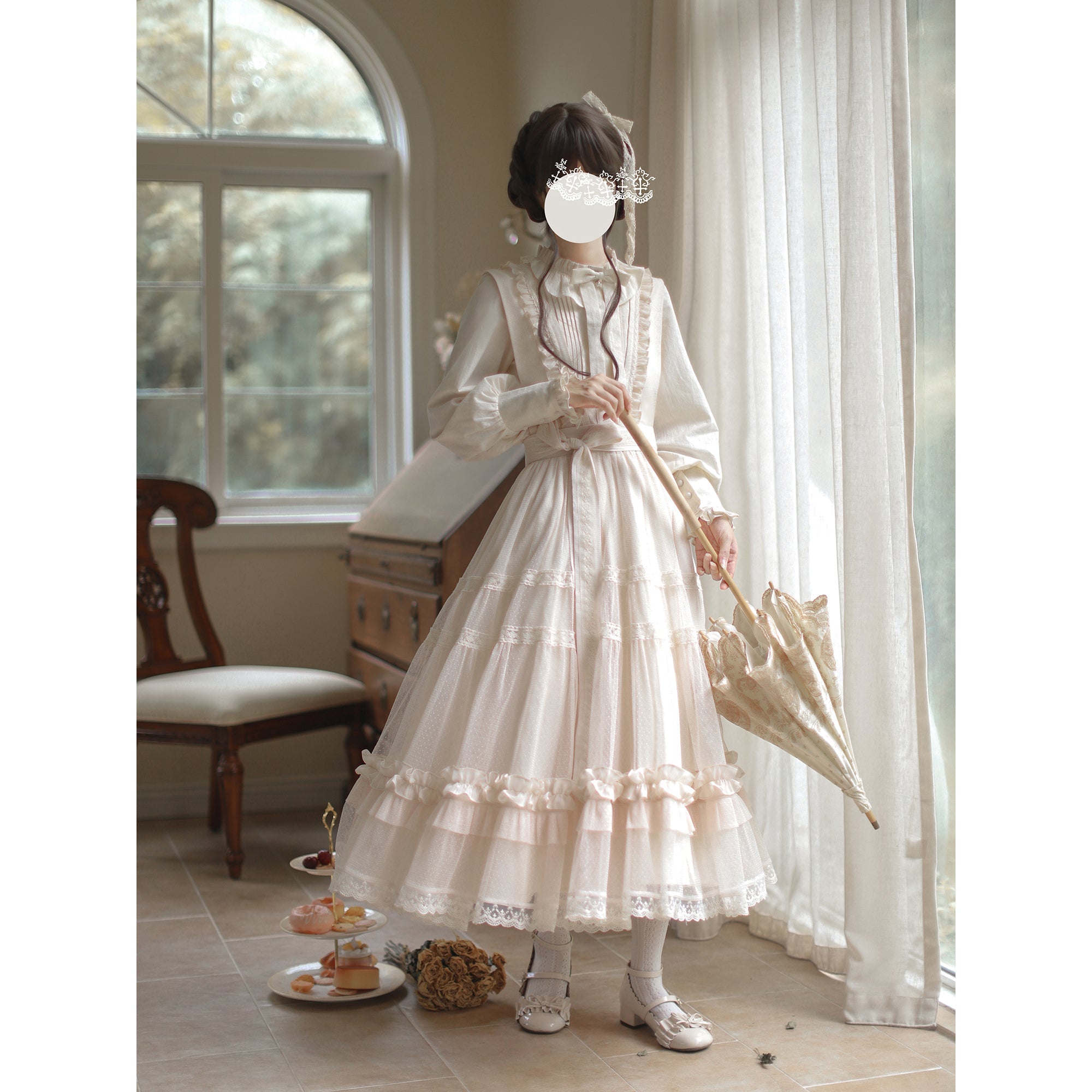 Bisque doll tulle jumper skirt and ruffle blouse – remulia
