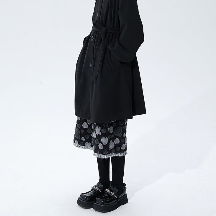 High Waist Mid-Length Retro A-line Skirt