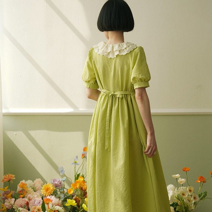 However, the wind green grass dress