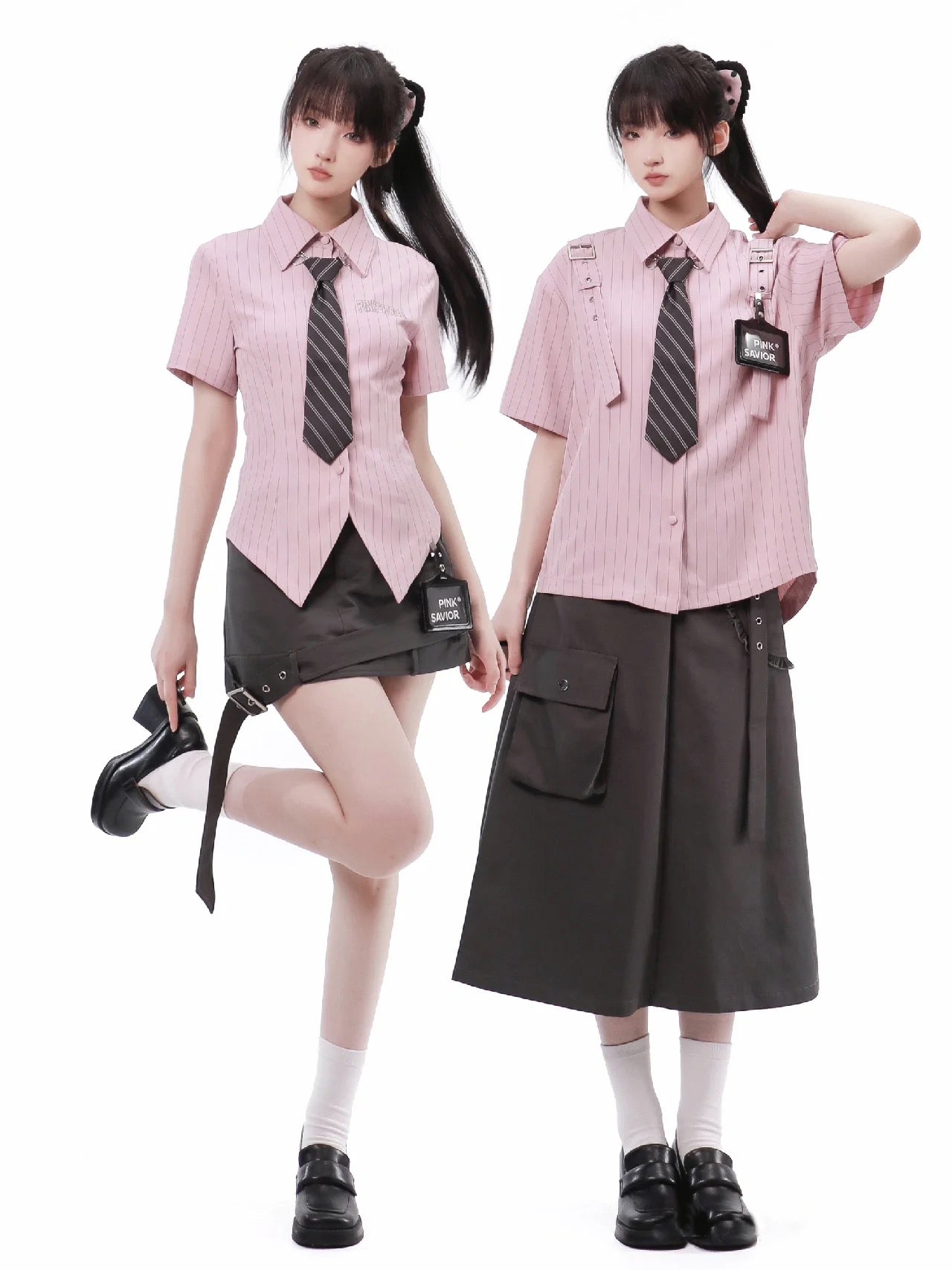 Casual Literary Girl Blouse and Skirt
