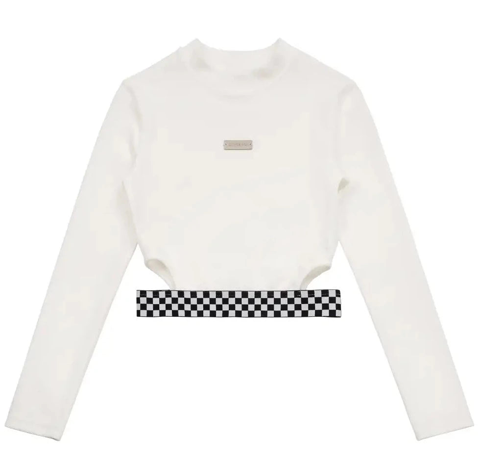 Monotone Checkerboard Girl Tops and Bottoms