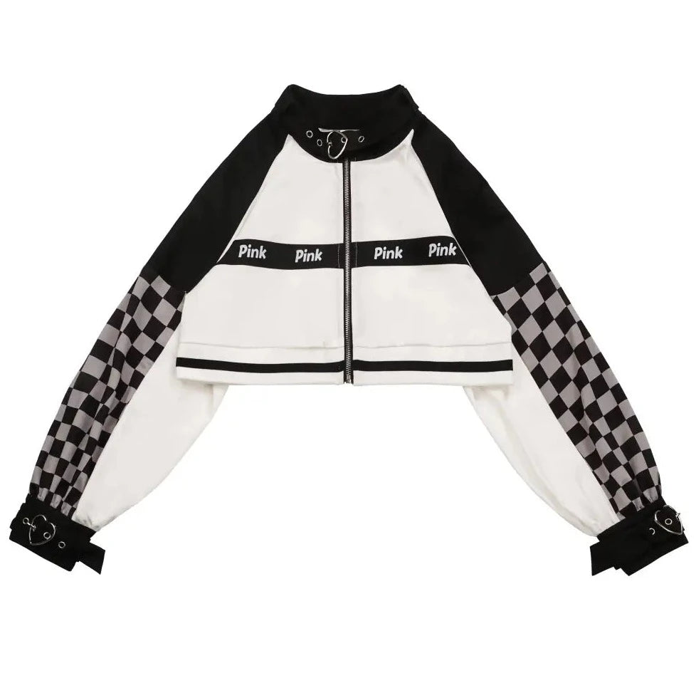 Monotone Checkerboard Girl Tops and Bottoms