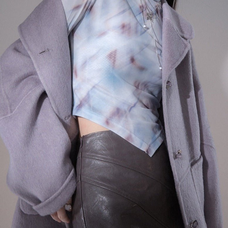 outfits with leather skirt