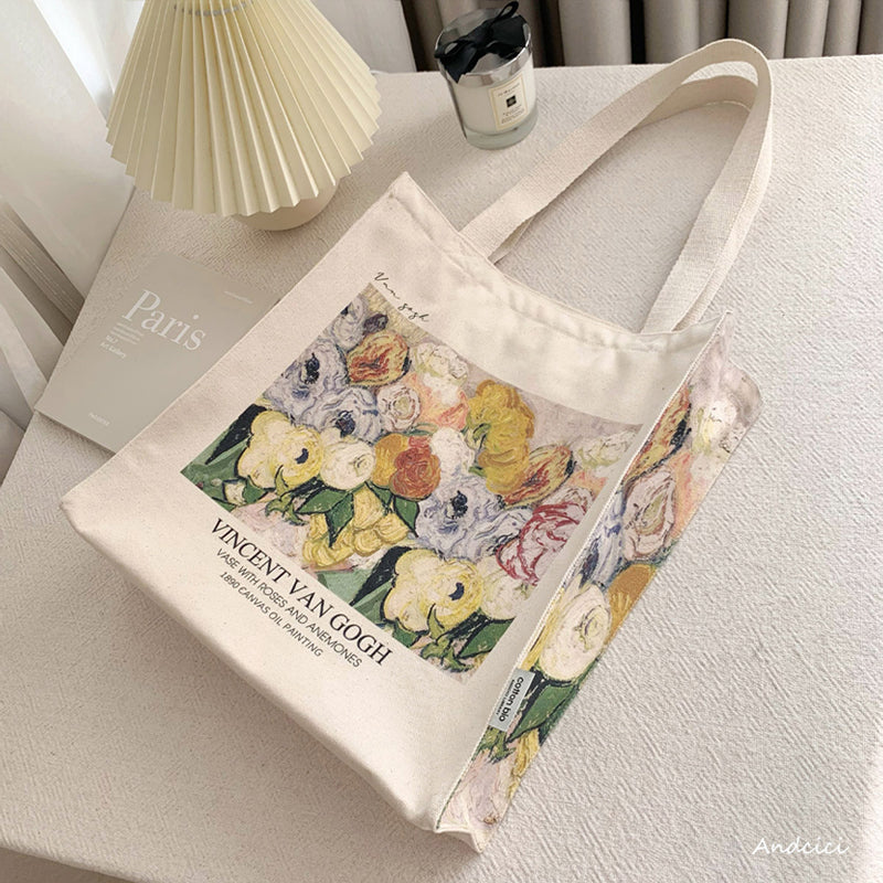 バラとアネモネのある日本の花瓶』トートバッグ – remulia