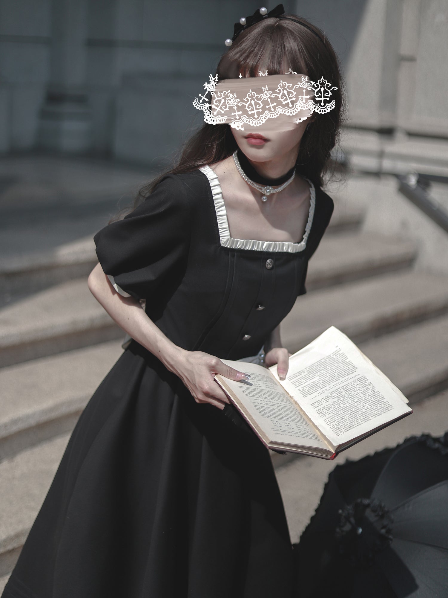 jet-black lady Literary classical dress – remulia