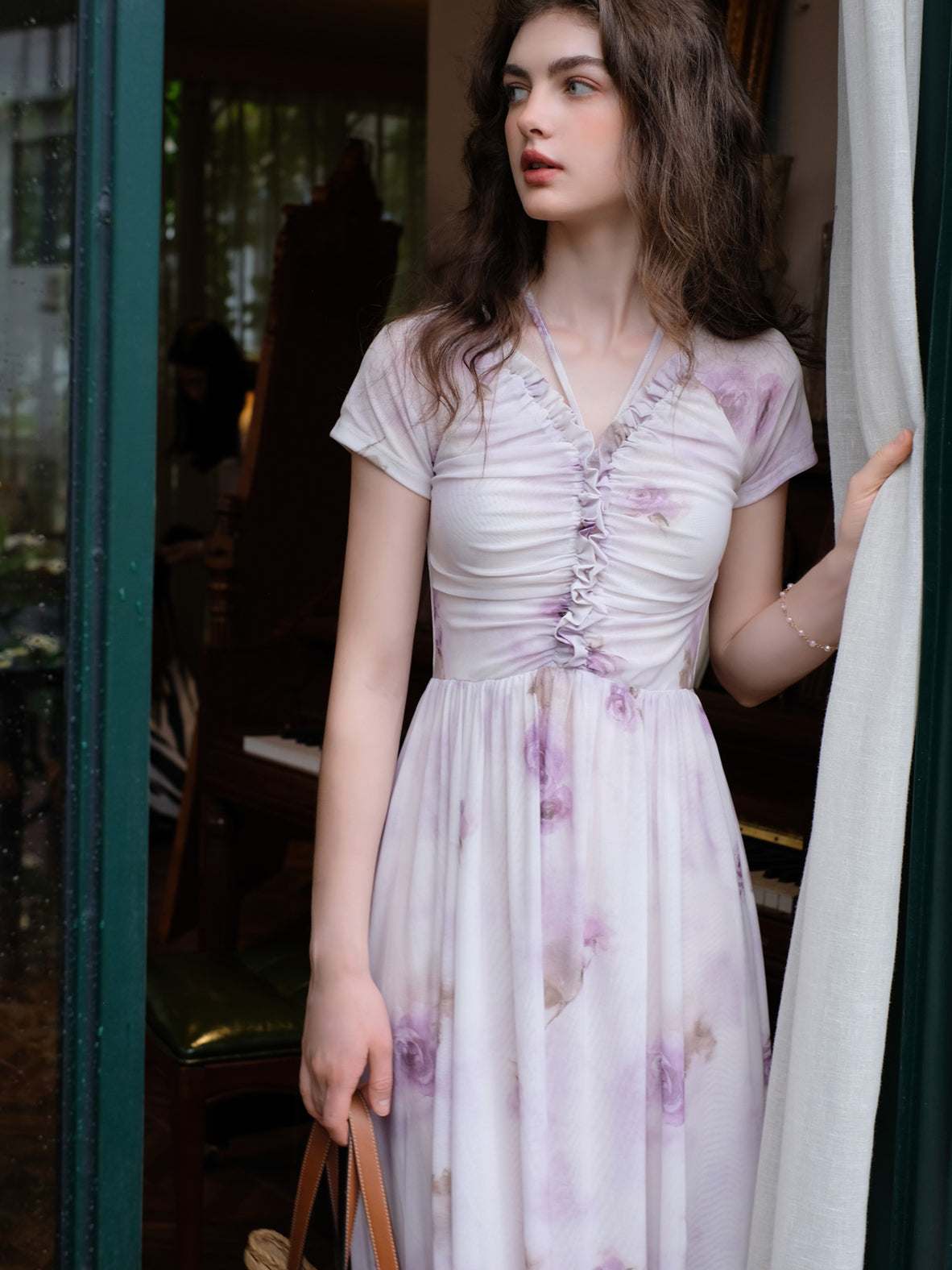Mauve blurred French dress