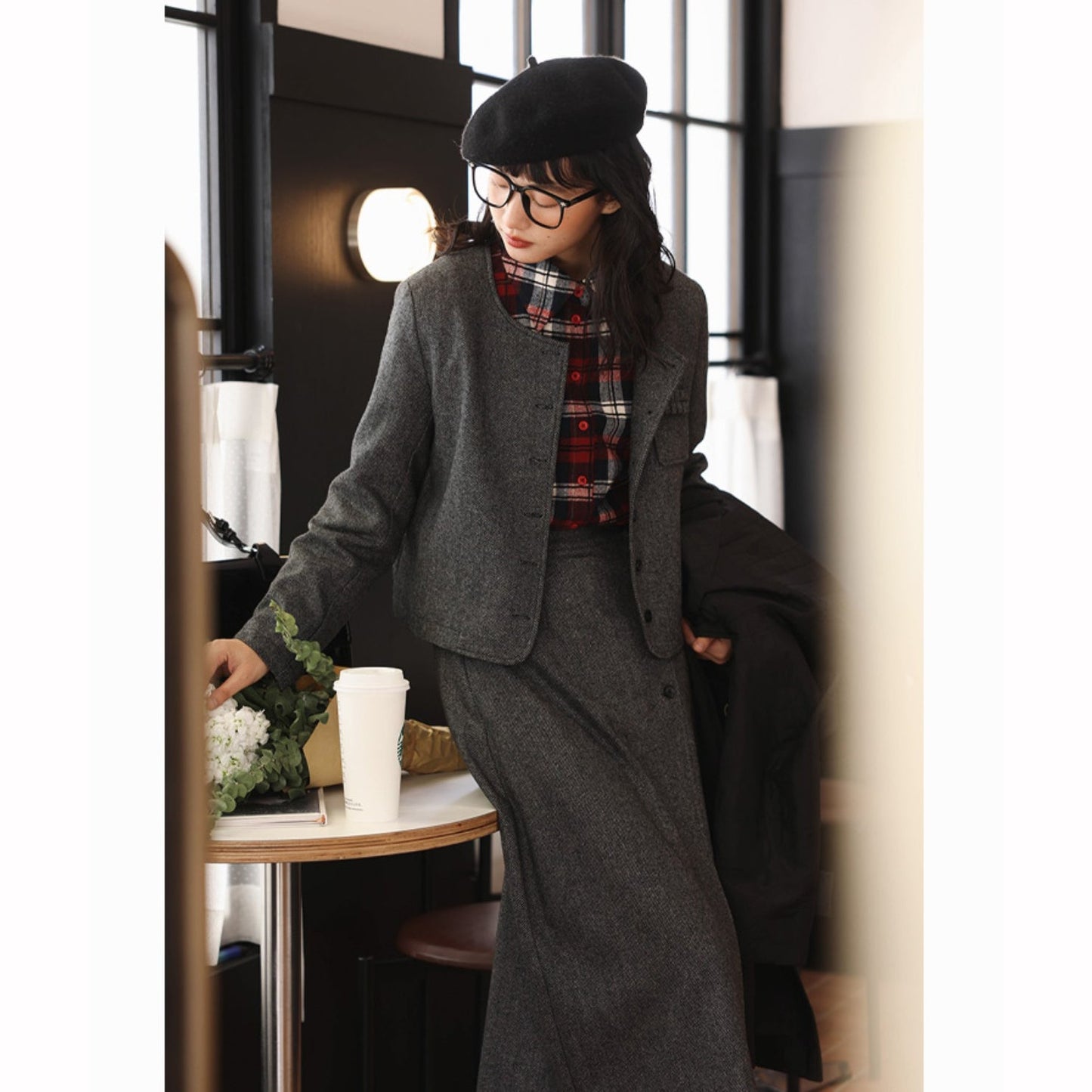 French lady Classical wool jacket