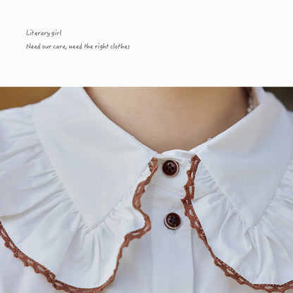 western girl decorative collar blouse