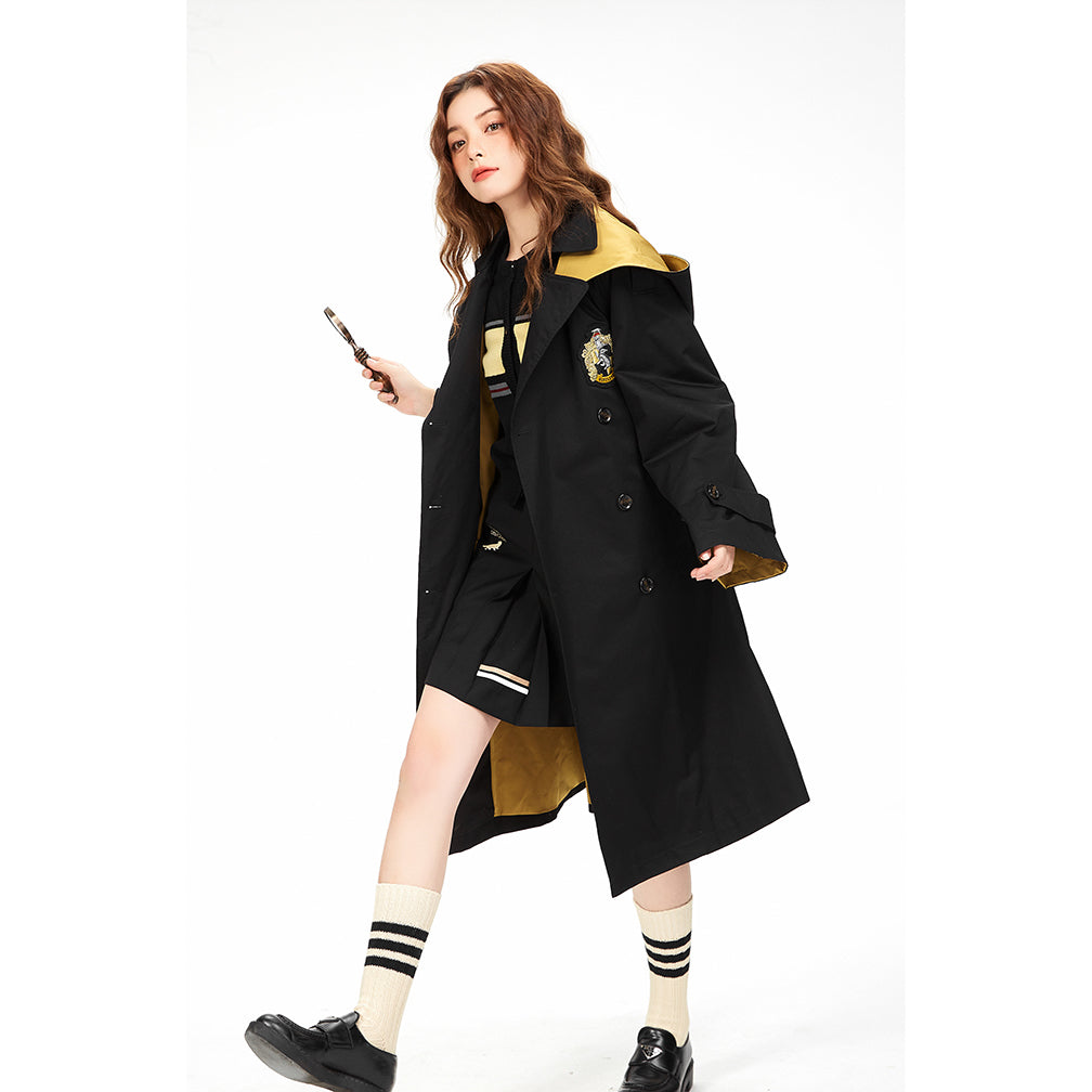 wizard school embroidered trench coat – remulia