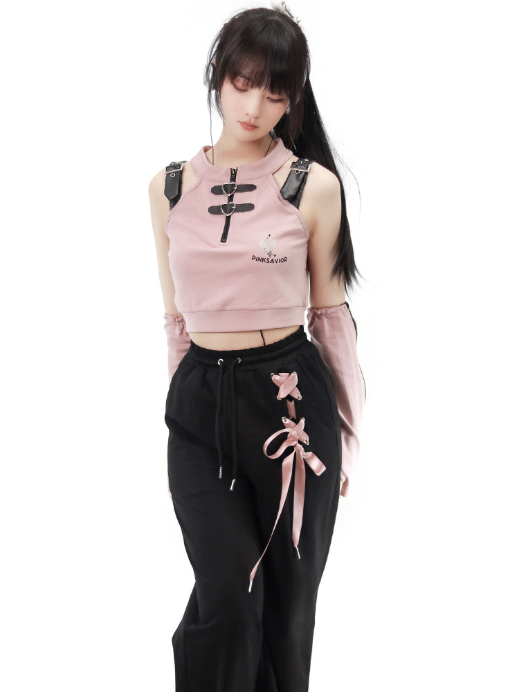 Maiden in love T-shirt, Long pants, Short top and Short Culotte