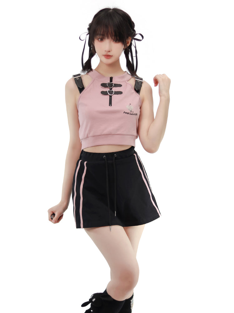 Maiden in love T-shirt, Long pants, Short top and Short Culotte