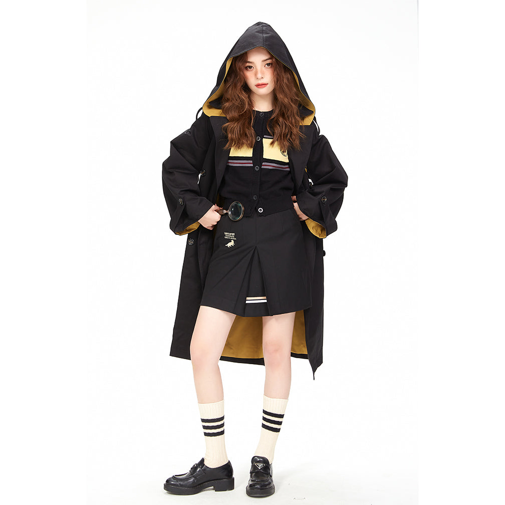 wizard school embroidered trench coat – remulia