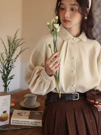 Western girl's plaid retro blouse
