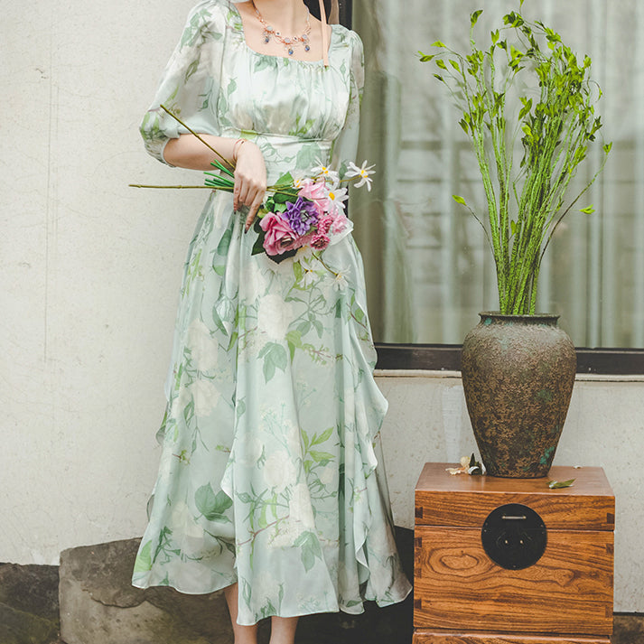 Pale blue floral corset dress remulia Pale blue floral corset dress remulia