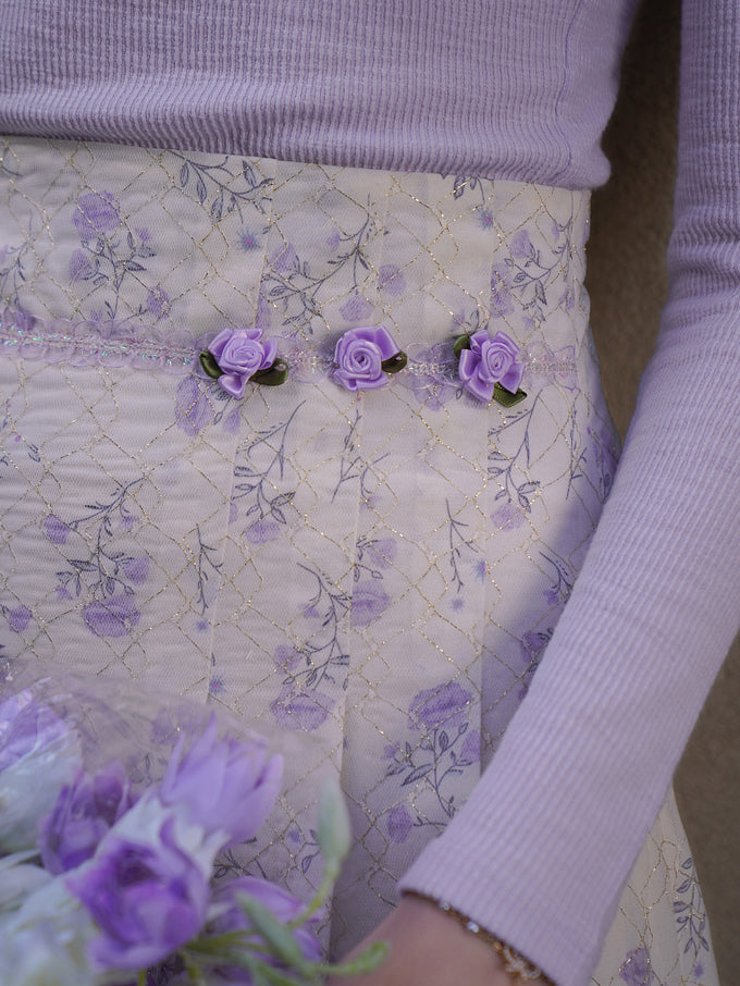 西洋王妃の花柄フレンチスカート