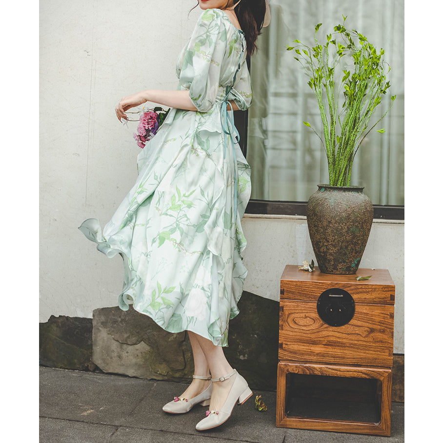 Pale blue floral corset dress remulia Pale blue floral corset dress remulia