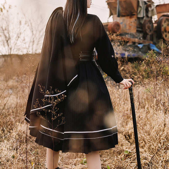 Black Alchemy Gothic Dress and Gothic Cape