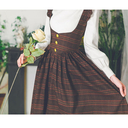 英国令嬢の格子縞クラシカルジャンパースカート